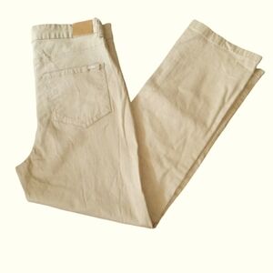 NWT Lolita Denim Tan Mid Rise Straight Cropped Jeans Size 12